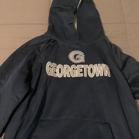 Georgetown college hoodie, navy blue, embroidered - Picture 1 of 4